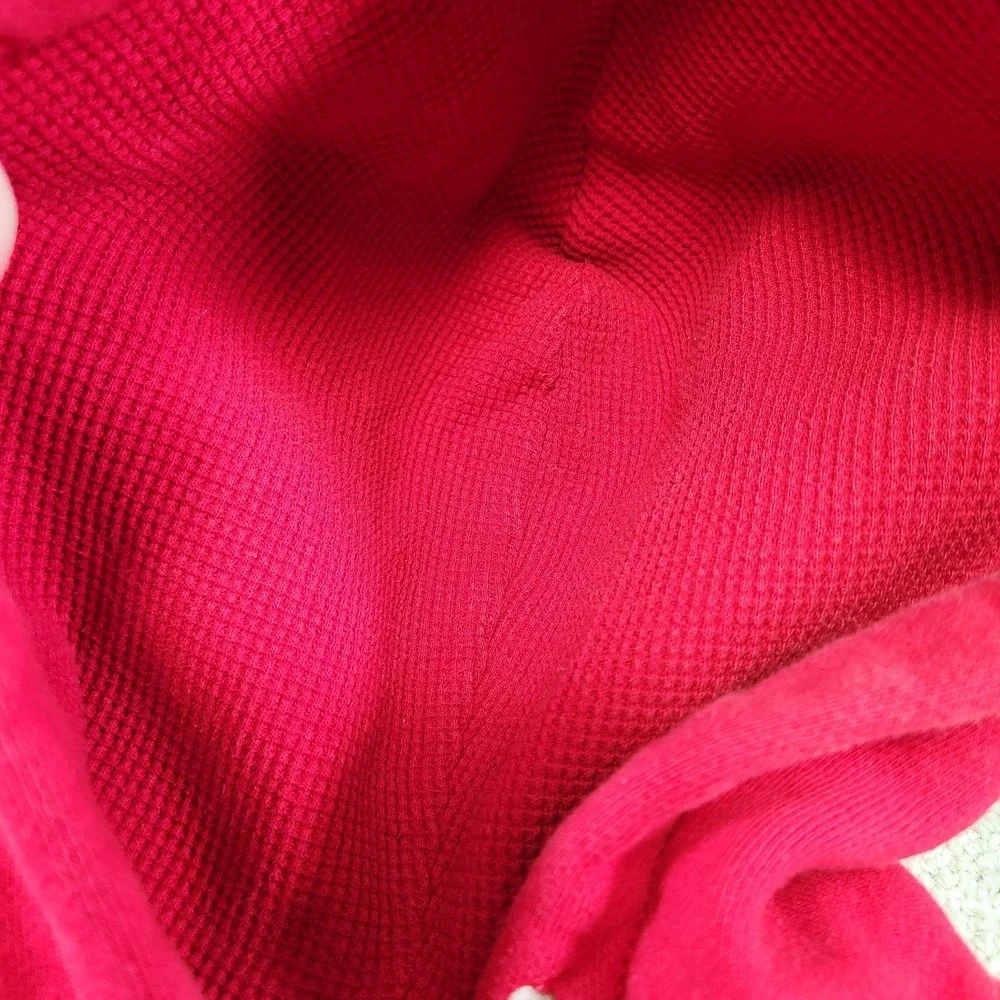 Polo Ralph Lauren Hoodie Men Small Thermal Hood Full Zip‎ Cotton Fleece Red
